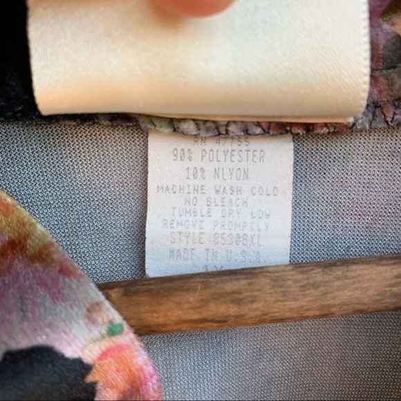 Vintage Floral Cottagecore Long Gown Robe Prairie - Picture 5 of 8